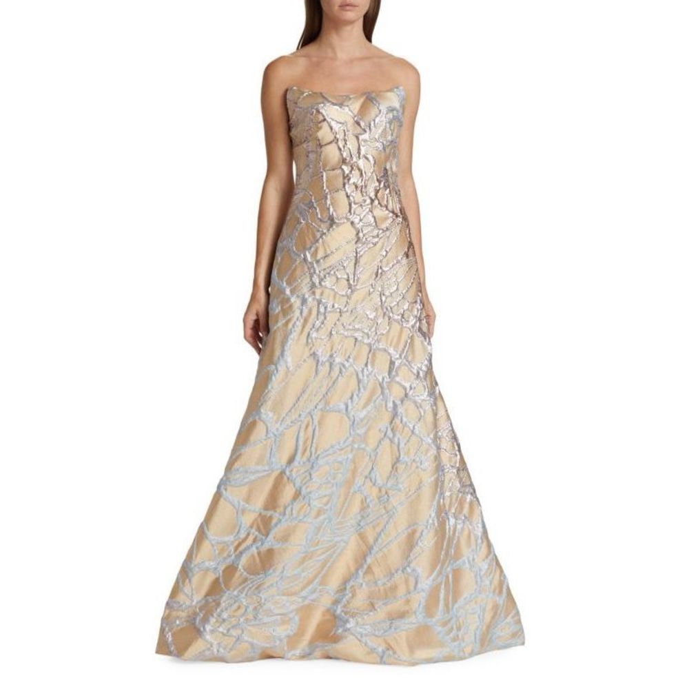 RENE RUIZ COLLECTION Metallic A-Line Gown US 14 $1895